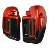 HR3 Sunset Orange / Sunset Black Fade Vented Lower Fairing Kit FOR Harley Touring Models 2014-2023 (Fits water cooled models)